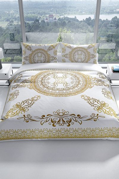 Cattleya Baraque 3d Cotton Satin Double Duvet Cover Set