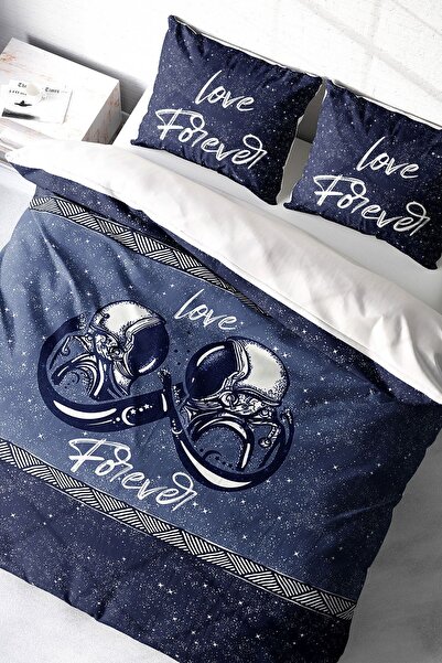 MonoHome Σετ παπλωματοθήκη Space Infinity 3d Cotton Satin Διπλό