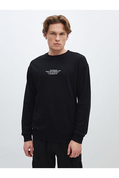 LC Waikiki Ανδρικό φούτερ LCW - Crew Neck, μακρυμάνικο, εμπριμέ