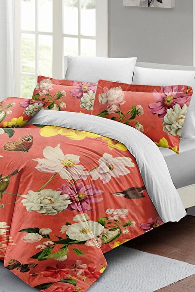 PerlaSera Rose Mix 3D Custom Design - Double Duvet Cover Set, Tightly Woven Cotton Satin