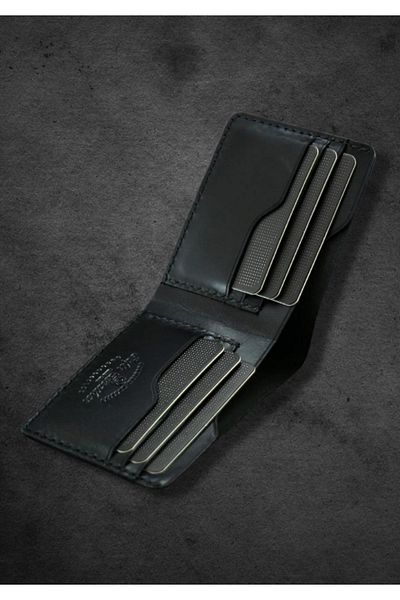 Safir Leather Δερμάτινο πορτοφόλι Lidya Black Effect Classic