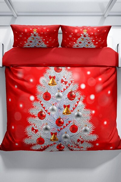 Cattleya NY Pine 3D Cotton Satin Double Duvet Cover Set