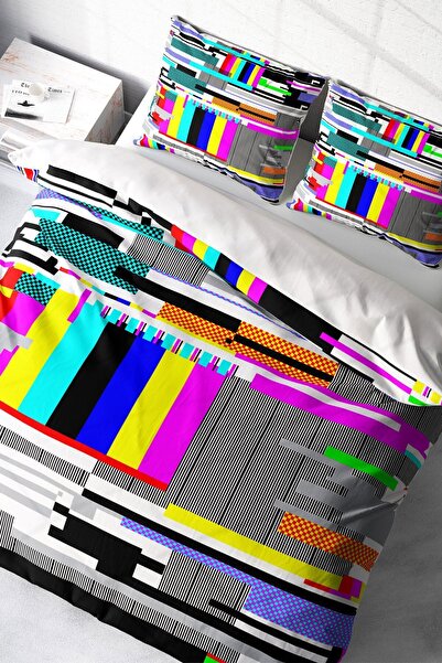 MonoHome طقم غطاء لحاف مزدوج - 100% قطن ساتان، مطاط، بدون علامة