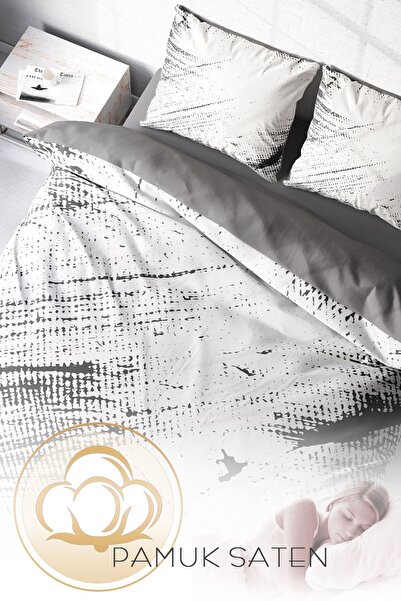 PerlaSera Двоспальний комплект постільної білизни з щільної бавовняної сатини 3D, спеціальний дизайн Lux Marble