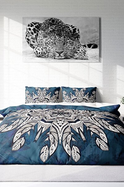 PerlaSera Ethnic Mandala 3 - Двоспальний комплект постільної білизни, щільно тканий бавовняний сатин, спеціальний 3D-дизайн