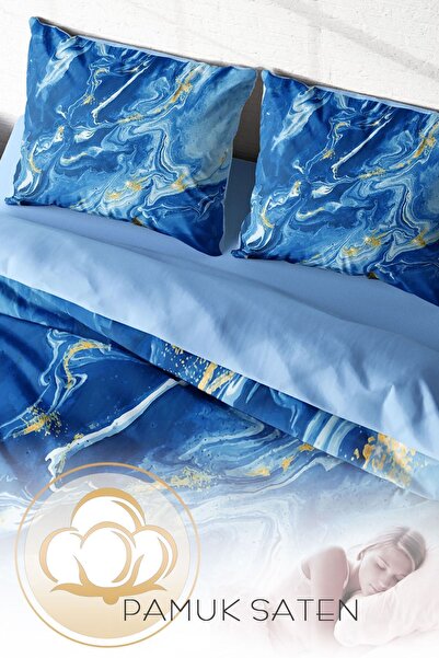PerlaSera Bluedream 3D Спеціальний дизайн - Двоспальний комплект постільної білизни, щільно тканий бавовняний сатин