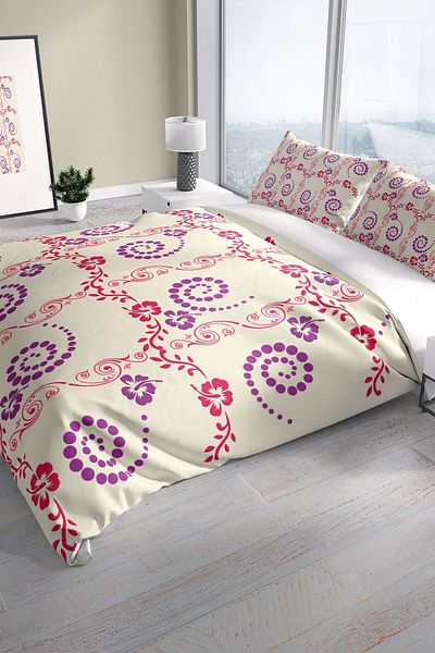 PerlaSera Hypnosis 3d Cotton Satin Double Duvet Cover Set