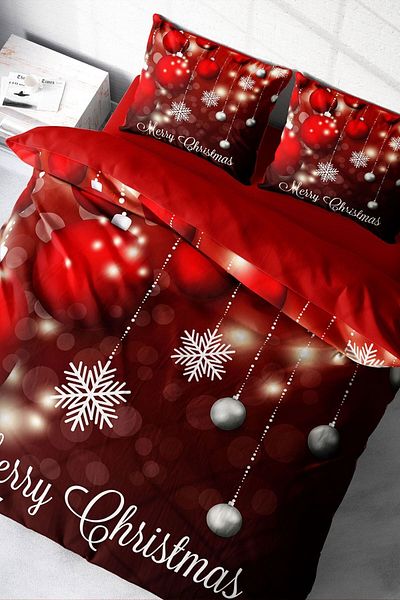 PerlaSera 3D Custom Design Duvet Cover Set - Tightly Woven Cotton Satin, Double, Ny Flake
