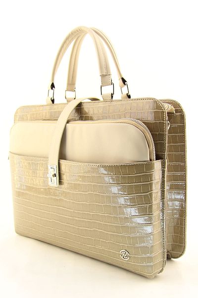 HNB Servietă pentru laptop, unisex, nurcă, crocodil, de 15 și 15,6 inchi