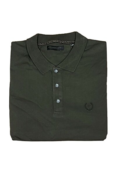 montecarlo Large Size Polo Collar Washed Lycra Sweatshirt