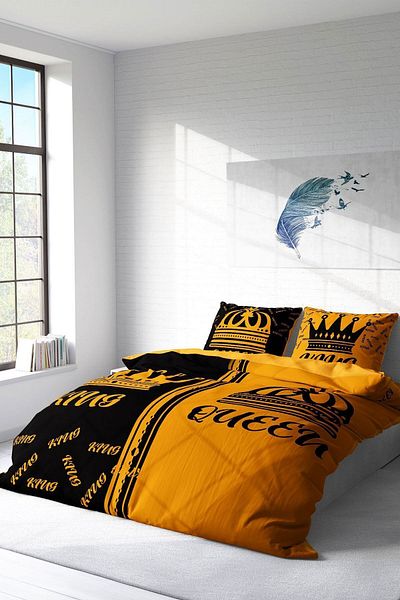PerlaSera 3D Custom Design - Double Cotton Satin Duvet Cover Set, King-Queen