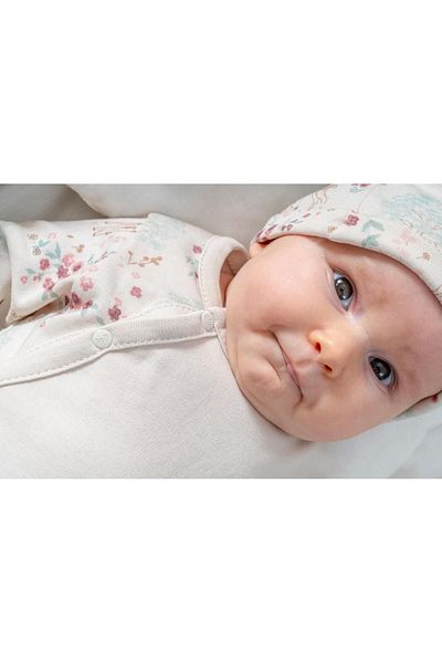 H HONEY BABY Organic Gazelle Baby Girl Jumpsuit