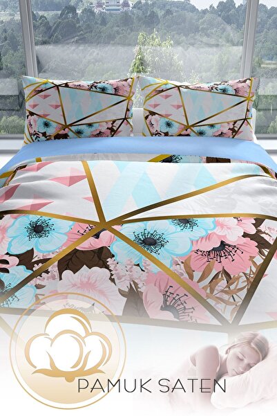 PerlaSera Goldline 3d Бавовняний сатеневий двоспальний комплект постільної білизни