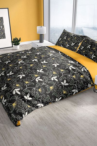 PerlaSera Serenity 3d Cotton Satin Double Duvet Cover Set