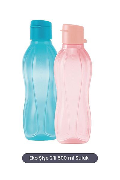 Tupperware Eco Bottle 2 500 ml Water Cups