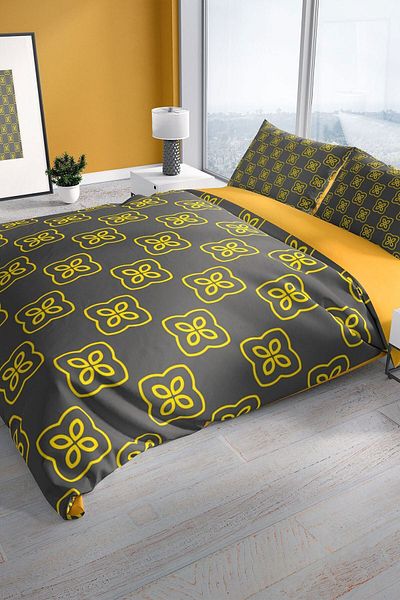 PerlaSera Mosaic 3d Cotton Satin Double Duvet Cover Set