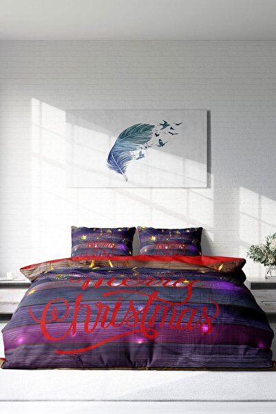 PerlaSera 3D Спеціальний дизайн - Двоспальний комплект постільної білизни з бавовняного сатину, Ny Dark