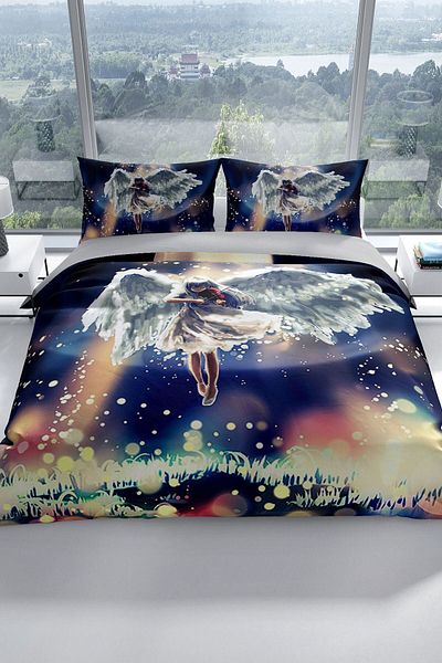 Cattleya Angela 3D Cotton Satin Double Duvet Cover Set