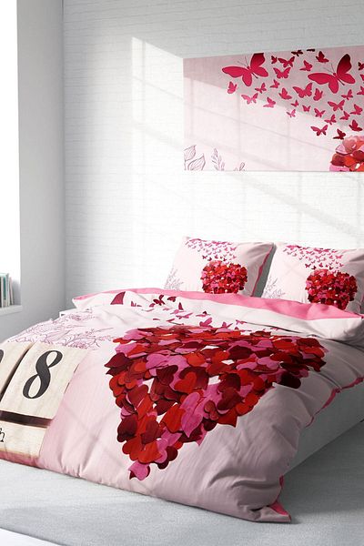PerlaSera 3D Custom Design - Double Duvet Cover Set, Tightly Woven Cotton Satin, Women's Day Iii