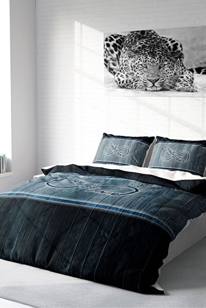 MonoHome Endless Love King Size Double Duvet Cover Set - Cotton Satin, 3D Special Design, 220X240Cm