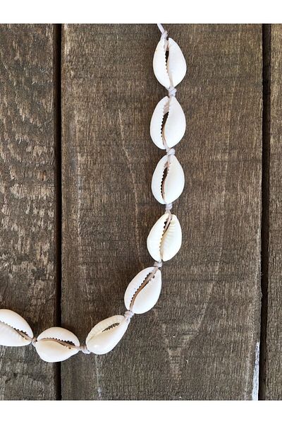 özde dekor Real Seashell Necklace (BEIGE STRING)