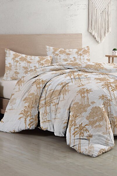 MonoHome Set cuvertură de pilota dublă din satin 100% bumbac cu cearșafuri el...