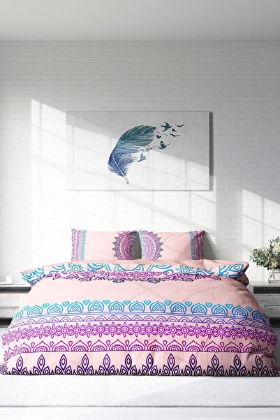 PerlaSera 3D Custom Design - Double Soft Mandala Duvet Cover Set, Satin and Cotton Woven