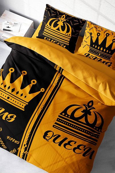 PerlaSera 3D Custom Design - Double Cotton Satin Duvet Cover Set, King-Queen