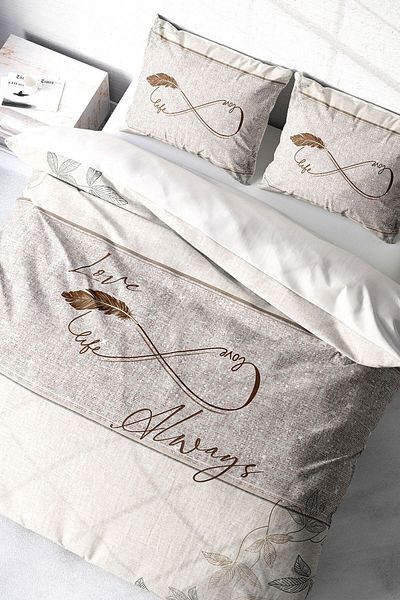 PerlaSera 3D Custom Design - Tightly Woven Cotton Satin Double Duvet Cover Set