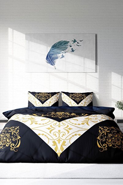 PerlaSera 3D Custom Design - Double Cotton Satin Duvet Cover Set, Ottoman Motifs V