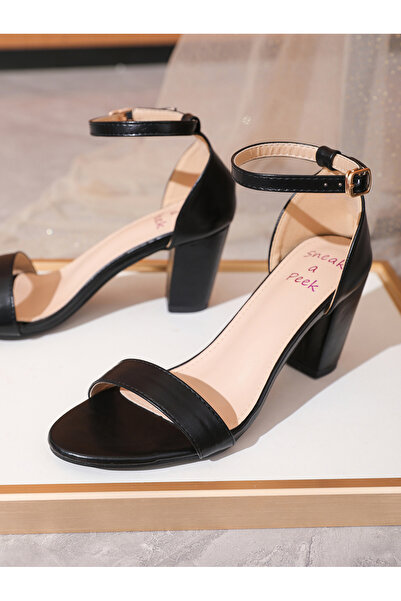 Sneak-a-Peek By Styli Ankle Strap Block Heel Sandals
