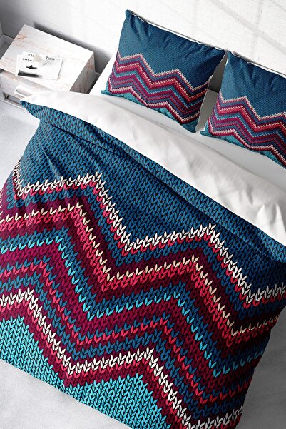 MonoHome Set cuvertură de pilota dublă din satin de bumbac tricotat 3d