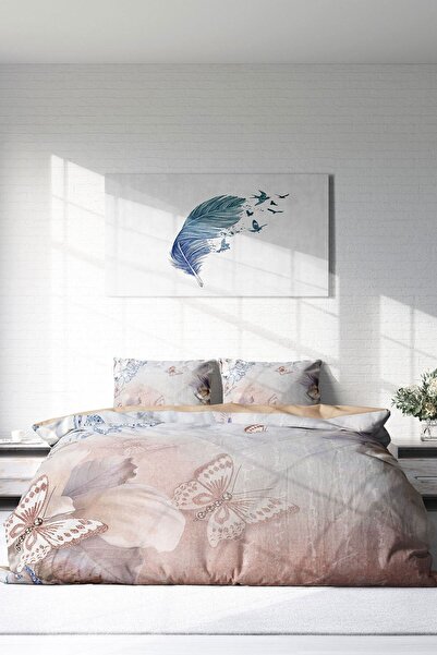 PerlaSera 3D Custom Design Duvet Cover Set - Double, Tightly Woven Cotton Satin, Mariposa