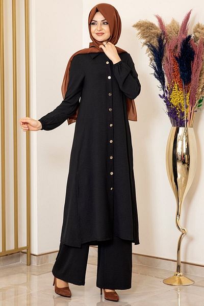 Fashion Showcase Aerobin Nergis Set Black - Design - Fsc2069