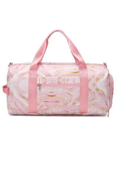 Go Veform Ayakkabı Bölmeli Rengarenk El Valizi ve Spor Çantası Pembe ESÇ892