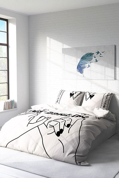 PerlaSera 3D Custom Design Duvet Cover Set - Tightly Woven Cotton Satin, Double Darling