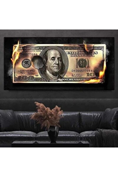 Genel Markalar Dekoratif Dolar Kanvas Tablo