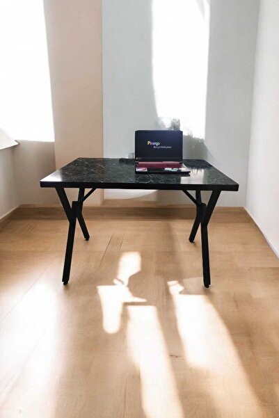 Pimango Perla Siyah Mermer Desenli Çok Amaçlı Mutfak ve Çalışma Masası