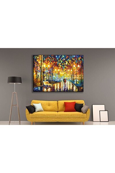 Genel Markalar Akşam Yürüyüşü Tek Parça Cotton Canvas Tablo