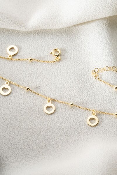 Silvano Jewelry 925 Ayar Gümüş Gold Figürlü Halhal