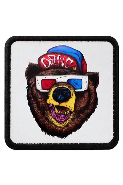Dogo Σχέδιο D Bear - Unisex πολύχρωμο αυτοκόλλητο με αντικατάσταση καπέλου