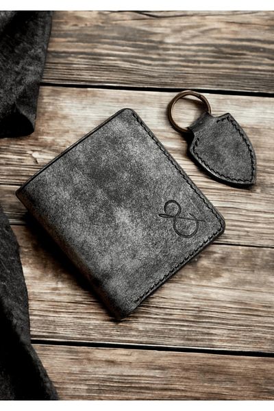 Safir Leather Δερμάτινο πορτοφόλι Babil Italian Grey
