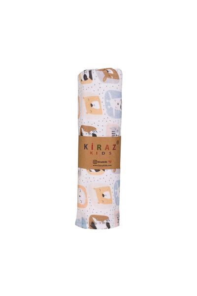 Kirazkids Animal Kingdom Pattern Two Layer Muslin Blanket