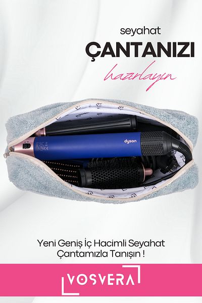 vosvera Mega Soft XL пътна чанта, съвместима с Dyson Airwrap и всички уреди за коса