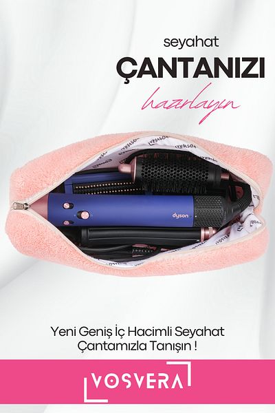 vosvera Mega Soft XL пътна чанта, съвместима с Dyson Airwrap и всички уреди за коса