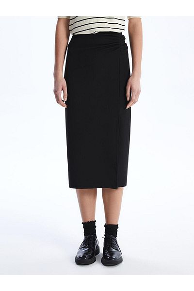 LC Waikiki Γυναικεία φούστα Crepe Slim Fit σε γραμμή Α