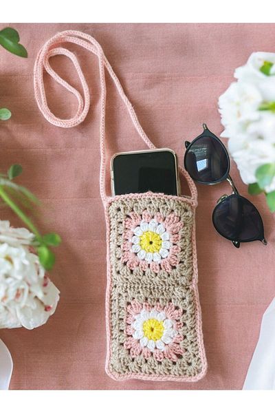 Talai Knitting Τσάντα ώμου Daisy Cross - Τσάντα τηλεφώνου