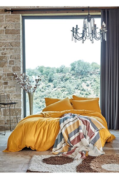 Dantela Shıne&gloria Pamuk Çift Kişilik Müslin Nevresim&yatak Örtüsü Takımı -...