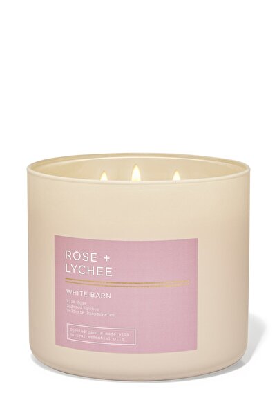 Bath & Body Works Rose & Lychee Büyük Mum 411 G