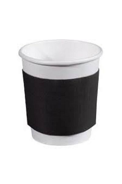 Kraft 25 Black Cardboard Cups Case - 8oz 9oz 12oz
